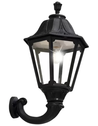 Fumagalli E35.132.CX Ofir noemi satin glass black structure E27 wall lamp
